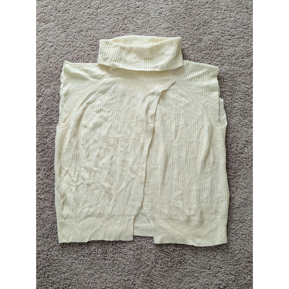 Banana Republic Split Front Tunic Sweater Cowl Neck Sleeveless Womens Medium
